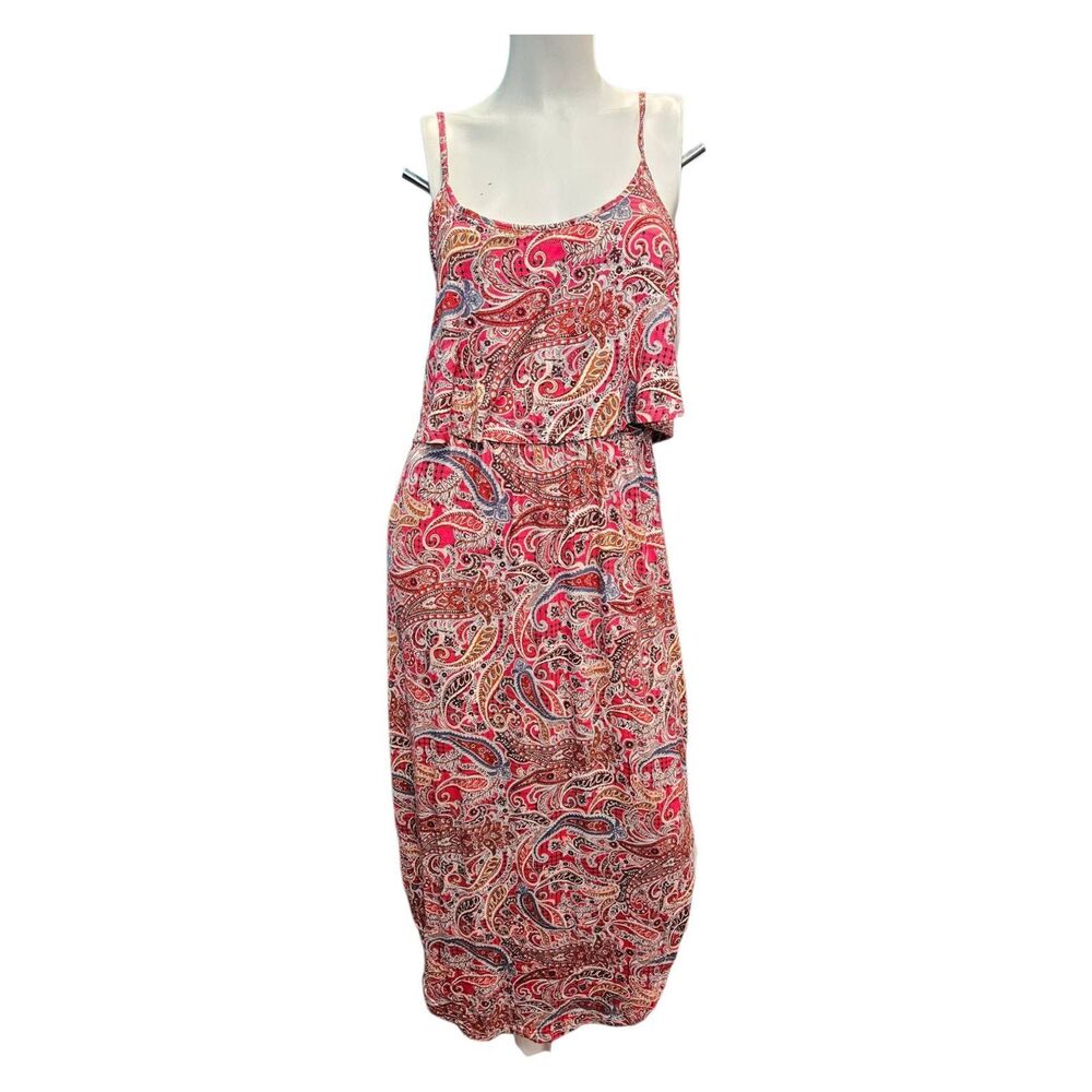 Lilbetter Red Paisley Maxi Sundress Womens Size Medium NEW TAGS